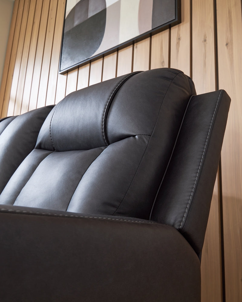 Sofá reclinable biplaza Mackmenville con consola