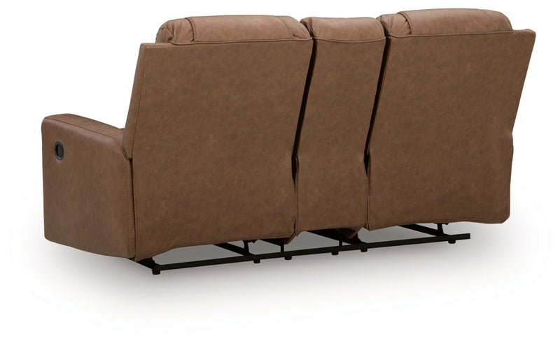 Sofá reclinable biplaza Mackmenville con consola