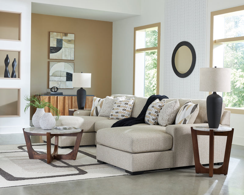 Seccional de doble diván Laurelgrove de 3 piezas