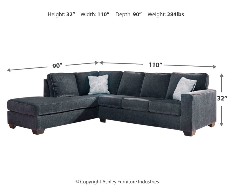 Seccional reclinable de 2 piezas Altari con chaise longue