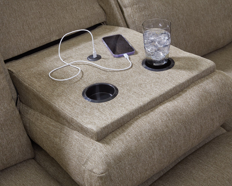 Tarrant Reclining Sofa w/Drop Down Table