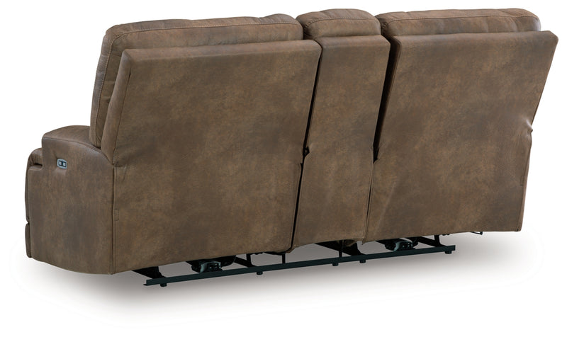 Sofá biplaza reclinable eléctrico Time-Piece con consola y reposacabezas ajustable