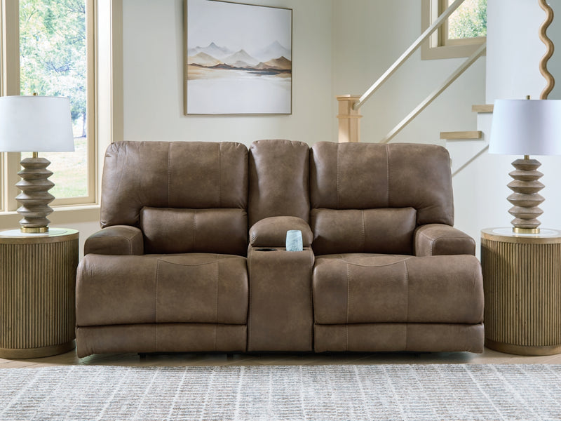 Sofá biplaza reclinable eléctrico Time-Piece con consola y reposacabezas ajustable