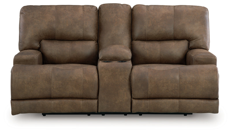 Sofá biplaza reclinable eléctrico Time-Piece con consola y reposacabezas ajustable