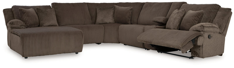 Seccional Reclinable de Primera Clase de 6 Piezas con Chaise