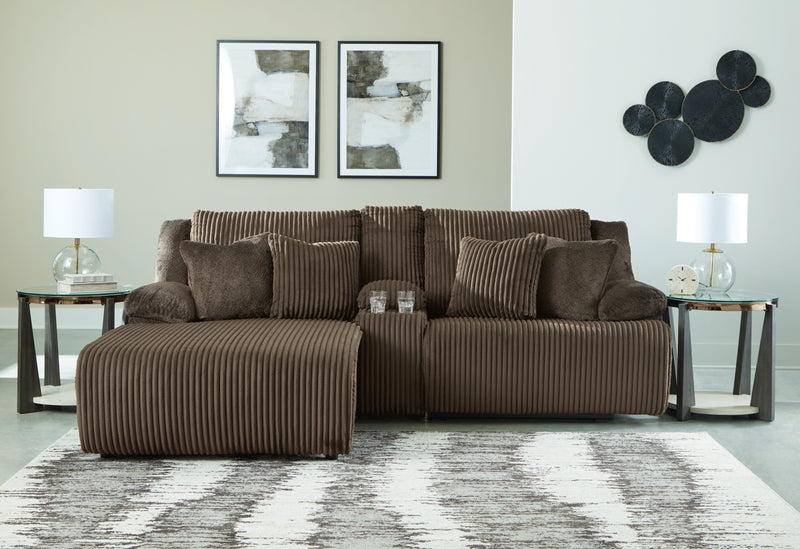 Sofá Seccional Reclinable de 3 Plazas de Primera Calidad con Chaise