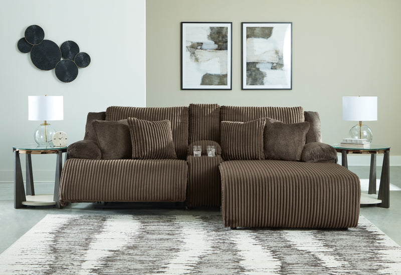 Sofá Seccional Reclinable de 3 Plazas de Primera Calidad con Chaise