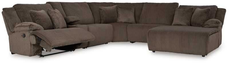 Seccional Reclinable de Primera Clase de 6 Piezas con Chaise