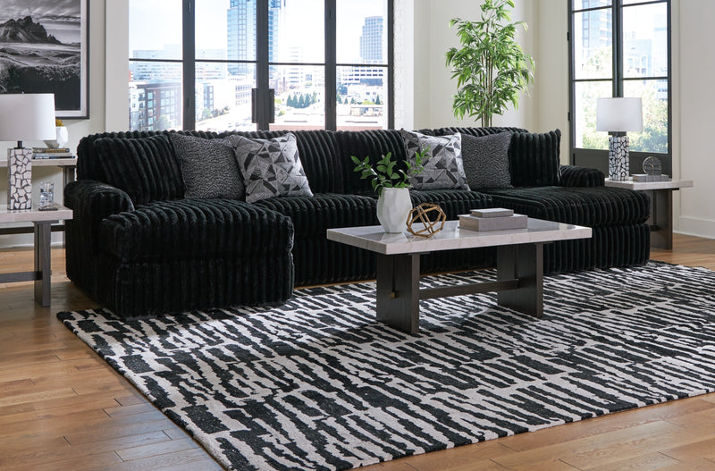 Sofá seccional de 3 piezas Midnight-Madness con chaise longue