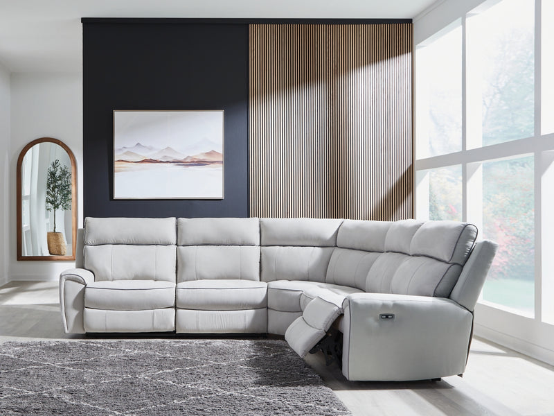 Seccional reclinable eléctrico Grafton Pike de 5 piezas