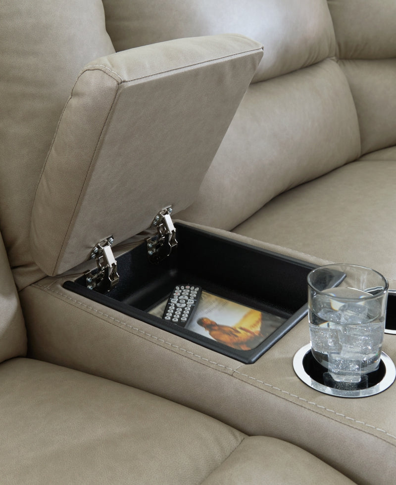 Seccional reclinable Brannigan de 6 piezas con consola de almacenamiento