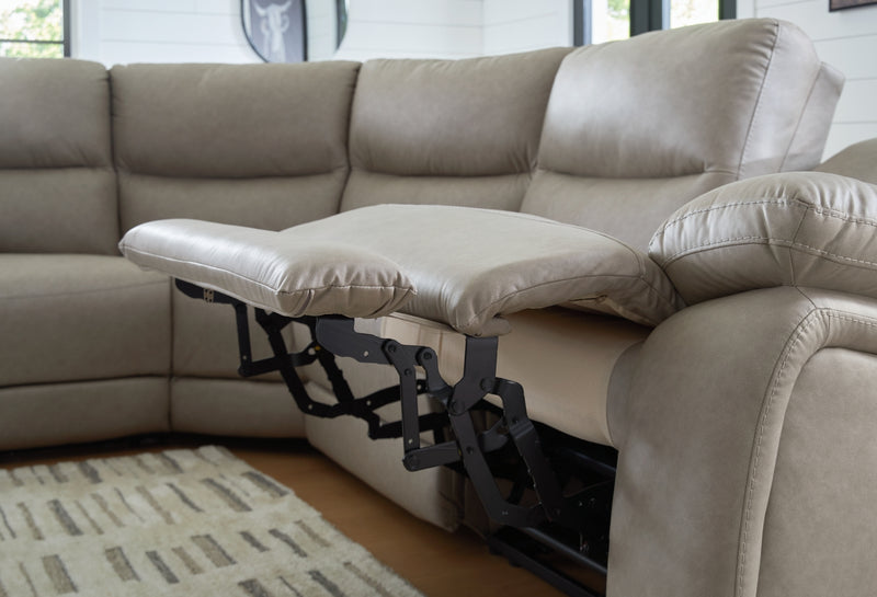 Seccional reclinable Brannigan de 6 piezas con consola de almacenamiento