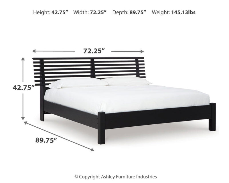 Danziar Slat Panel Bed Bedroom Set
