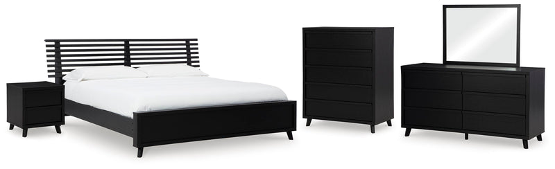 Danziar Slat Panel Bed Bedroom Set