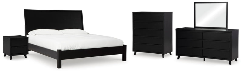 Juego de dormitorio con cama panel Danziar