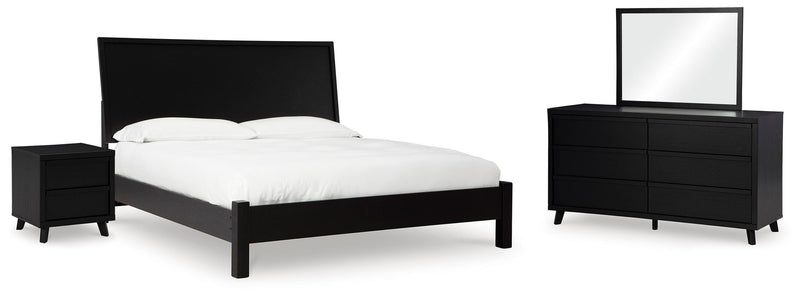 Juego de dormitorio con cama panel Danziar