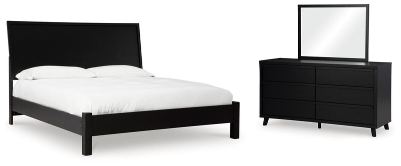 Juego de dormitorio con cama panel Danziar