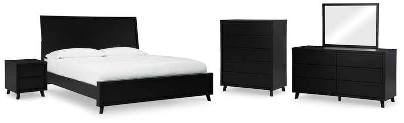 Juego de dormitorio con cama panel Danziar