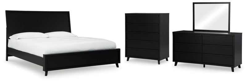 Juego de dormitorio con cama panel Danziar