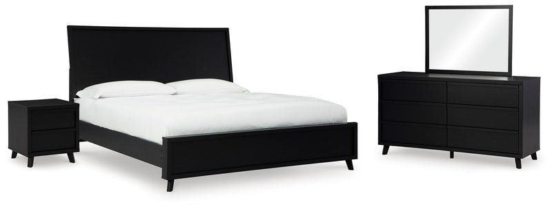 Juego de dormitorio con cama panel Danziar