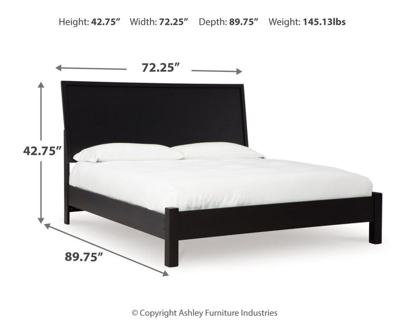 Juego de dormitorio con cama panel Danziar