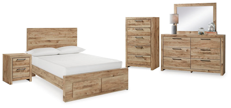 Hyanna Panel Storage Bed Bedroom Set