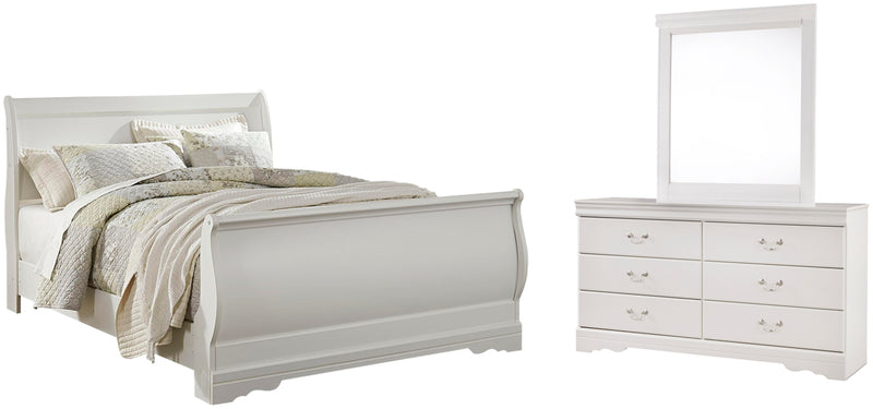 Juego de dormitorio con cama trineo Anarasia
