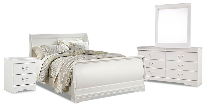 Juego de dormitorio con cama trineo Anarasia