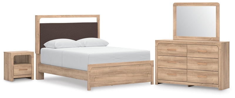 Juego de dormitorio con cama de plataforma tapizada Kinlanni