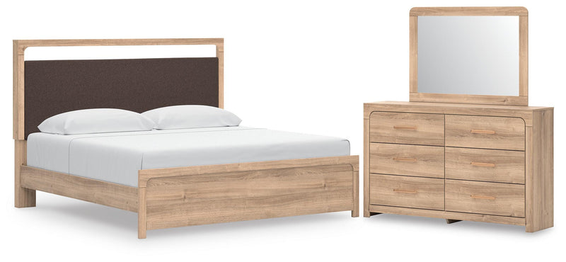 Juego de dormitorio con cama de plataforma tapizada Kinlanni