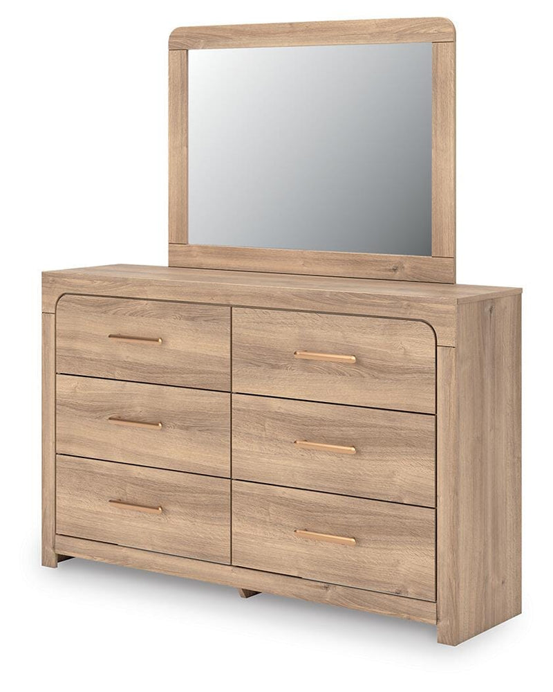 Juego de dormitorio con cama de paneles tapizados Kinlanni