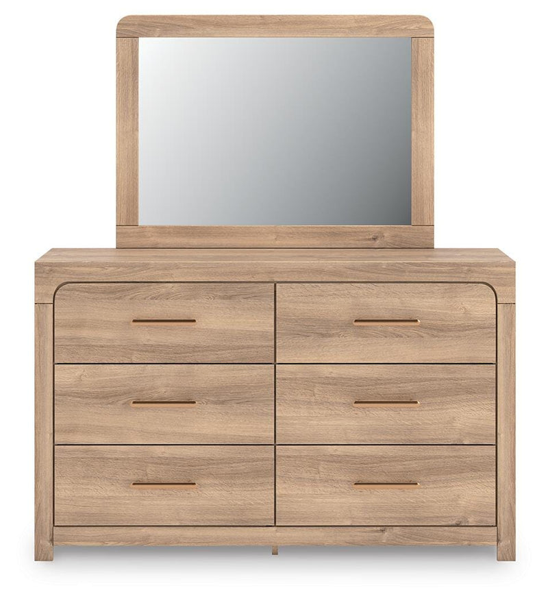 Juego de dormitorio con cama de paneles tapizados Kinlanni