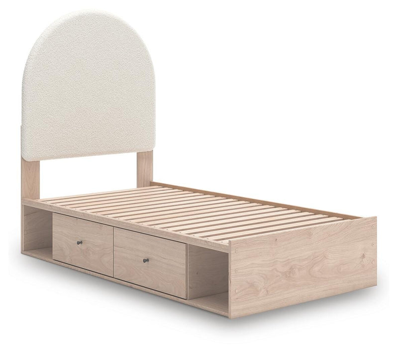 Shapella Upholstered Panel Bed with Storage