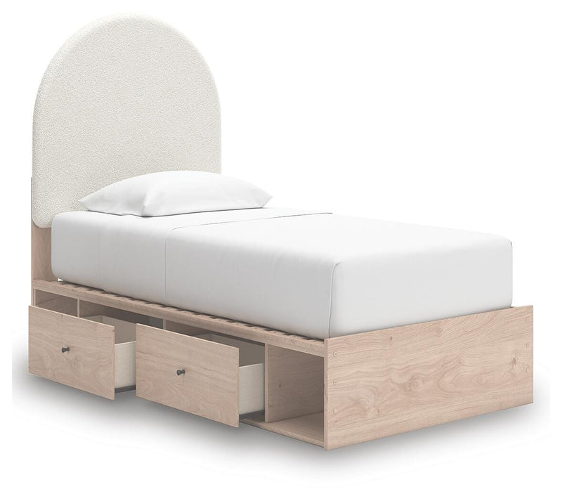 Shapella Upholstered Panel Bed with Storage