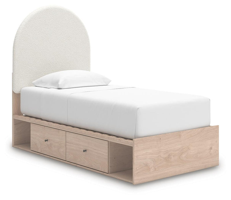 Shapella Upholstered Panel Bed with Storage