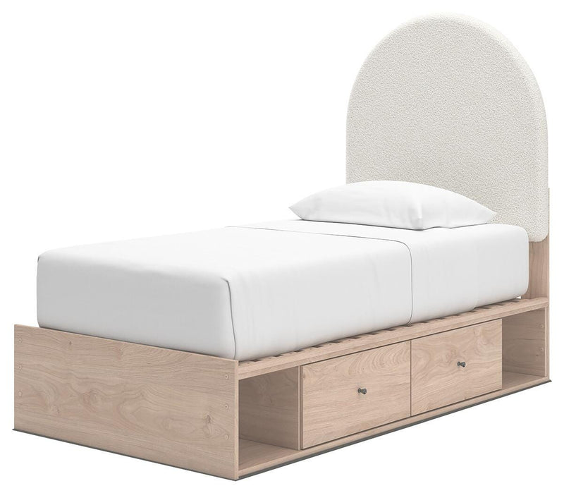 Shapella Upholstered Panel Bed with Storage