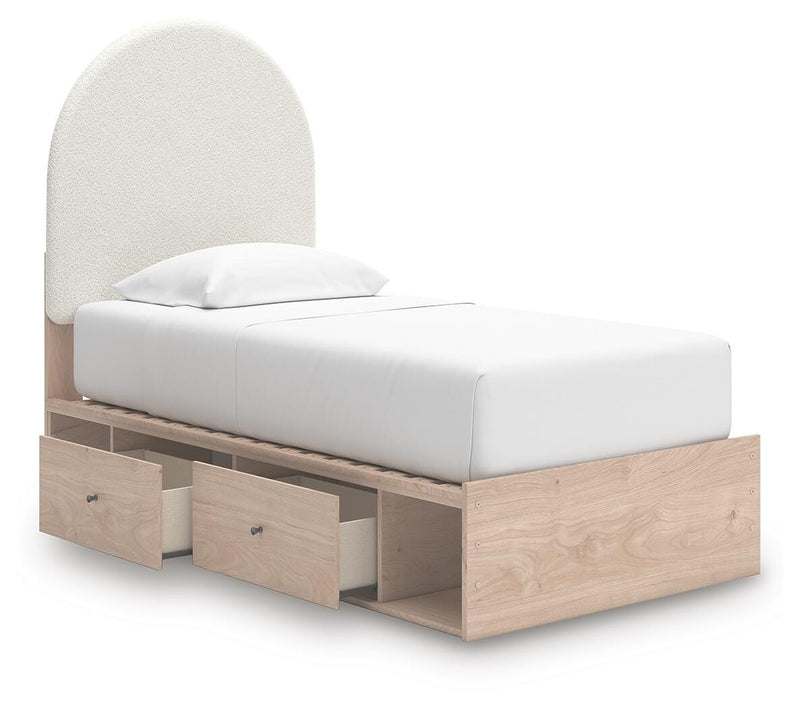 Shapella Upholstered Panel Bed with Storage