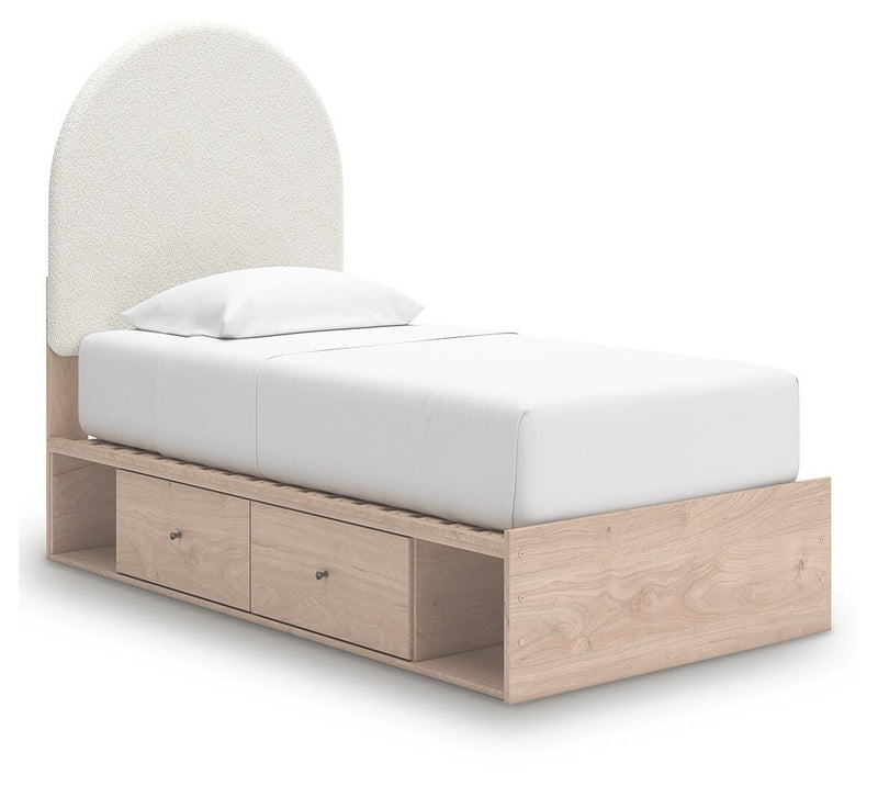 Shapella Upholstered Panel Bed with Storage
