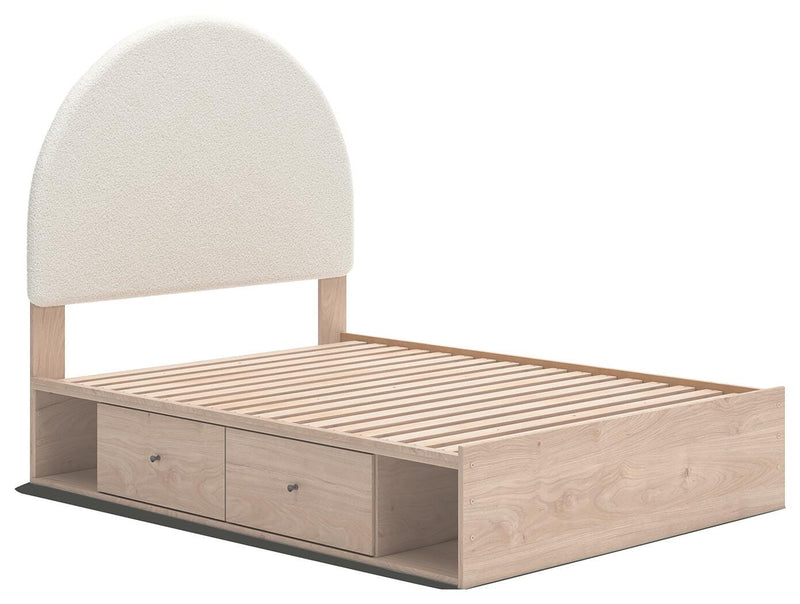 Shapella Upholstered Panel Bed with Storage