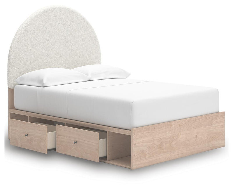 Shapella Upholstered Panel Bed with Storage