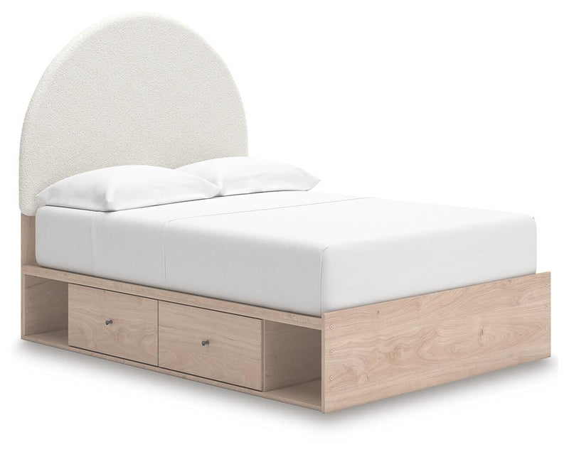 Shapella Upholstered Panel Bed with Storage