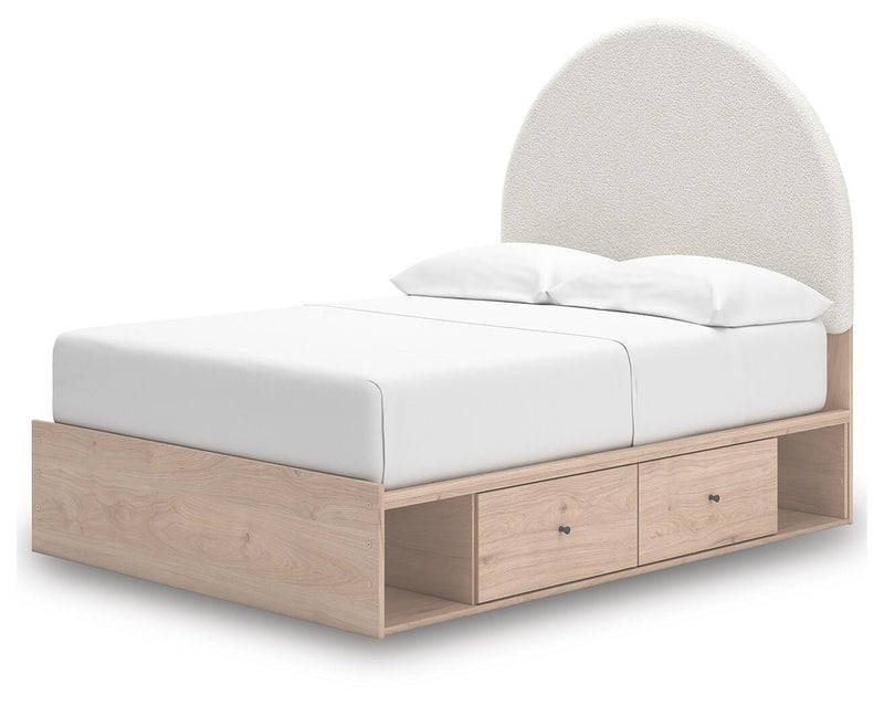 Shapella Upholstered Panel Bed with Storage