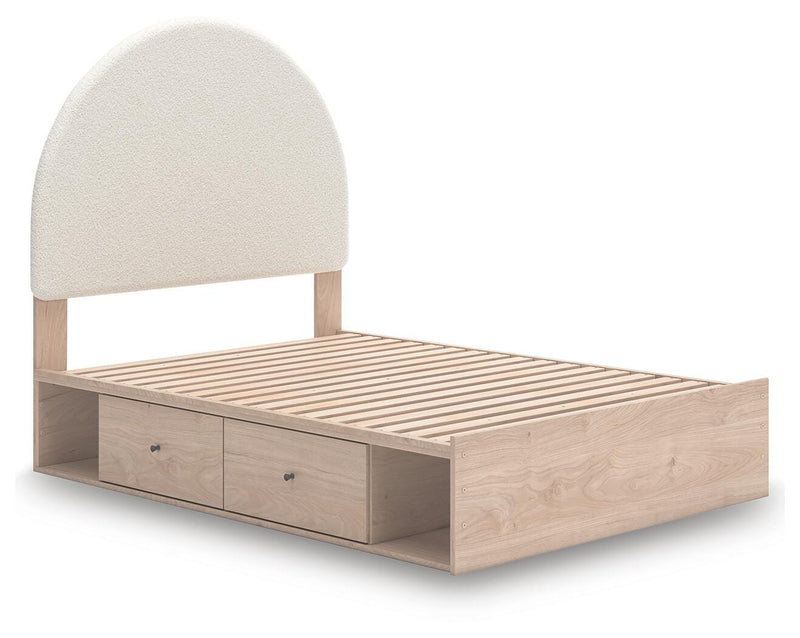 Shapella Upholstered Panel Bed with Storage