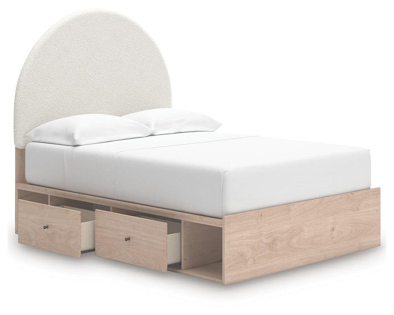 Shapella Upholstered Panel Bed with Storage