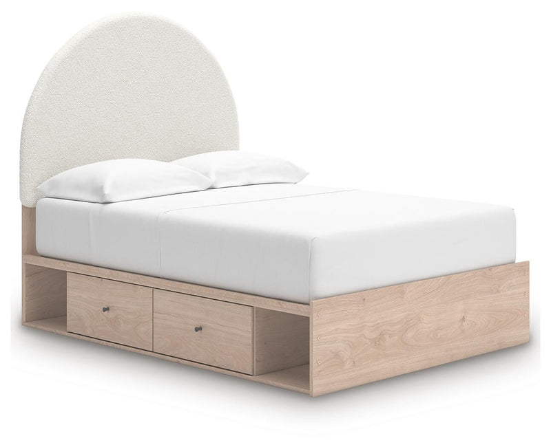 Shapella Upholstered Panel Bed with Storage