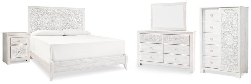 Juego de dormitorio con cama panel Paxberry