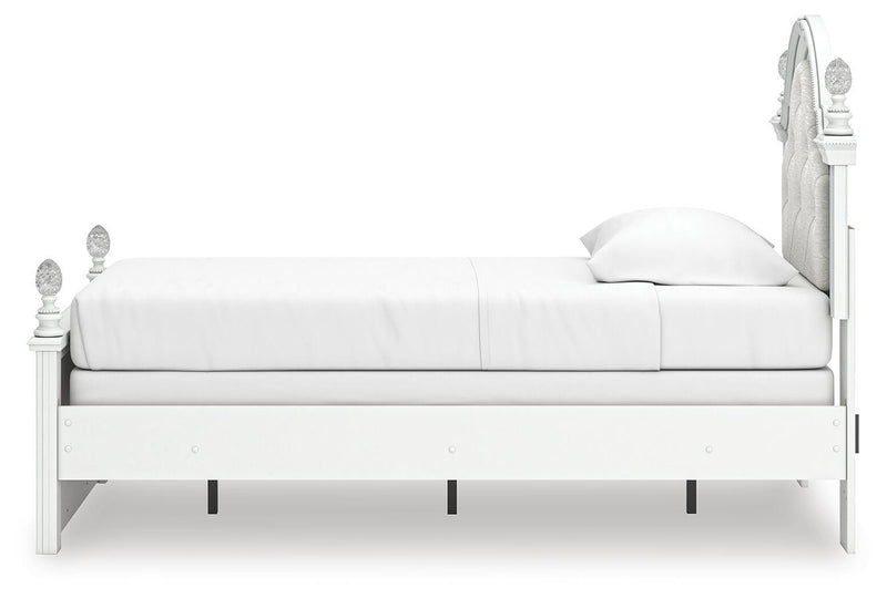 Juego de dormitorio de cama con panel tapizado Kozlani