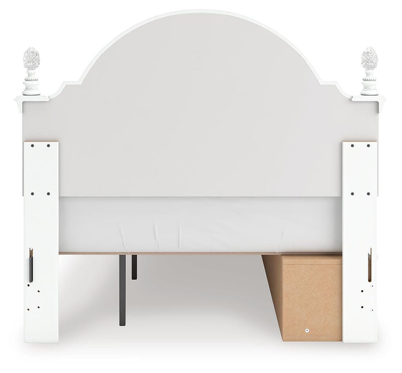 Juego de dormitorio con cama tapizada Kozlani con panel de almacenamiento