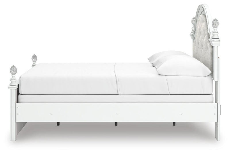 Juego de dormitorio de cama con panel tapizado Kozlani