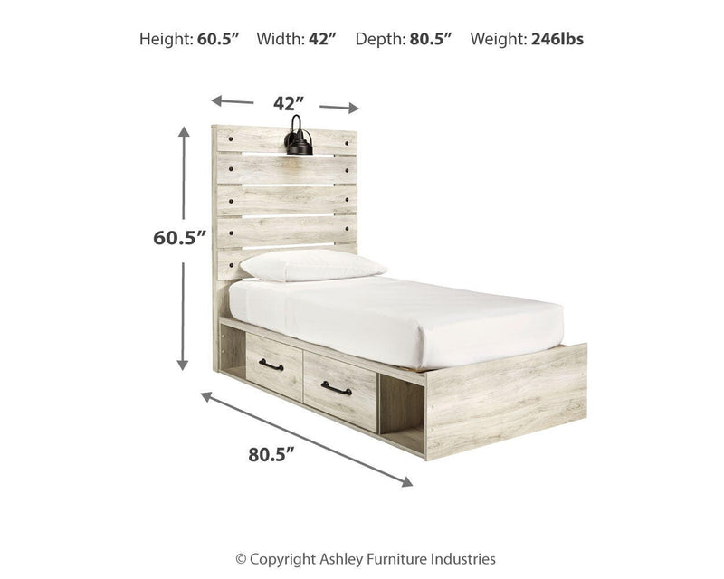 Cama con paneles Cambeck con 4 cajones de almacenaje